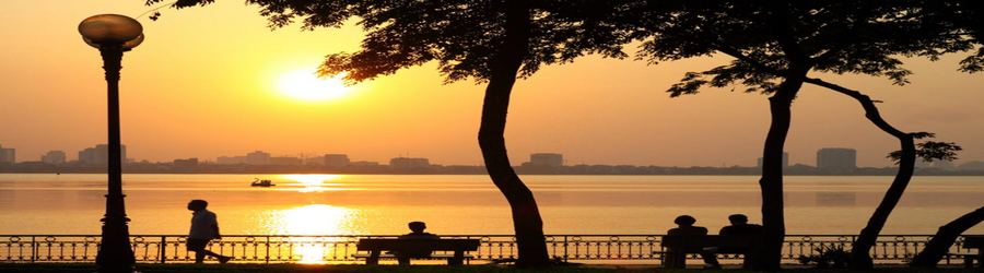 Sunset in Hanoi West lake